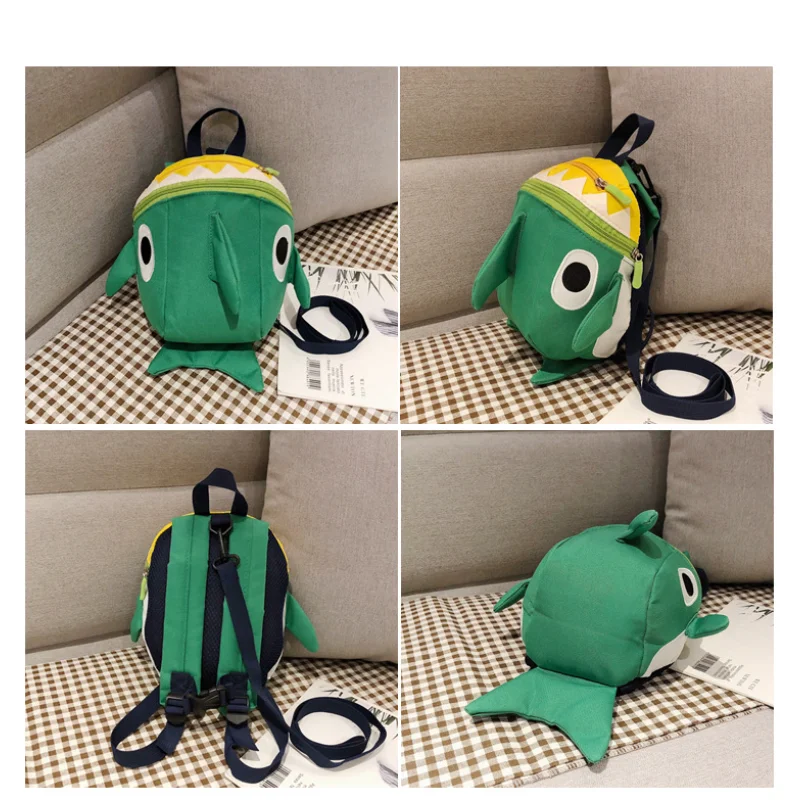 Cute Cartoon Shark Kids Bags Baby Harness Backpack Boy Girl School Bags Anti Lost Harnesses Leashes Toddler Kindergarten Bags