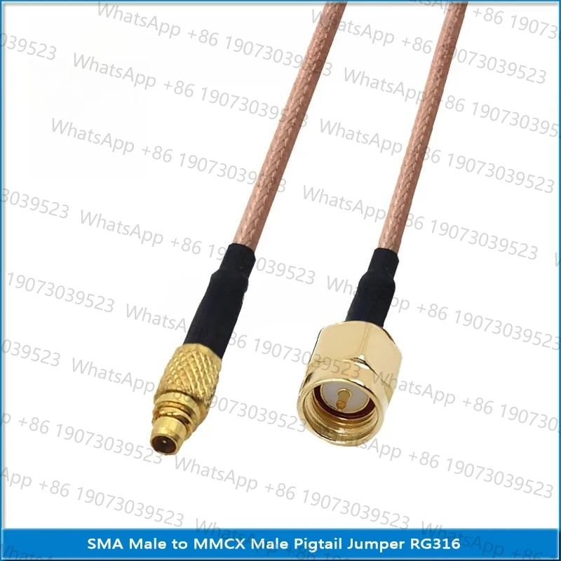 Фото SMA Male to SMB RCA MCX MMCX FME TS9 F TV Мужской Женский Прямоугольный 90-градусный коаксиальный тип Перемычка с косичкой RG316 Удлинительный кабель №2