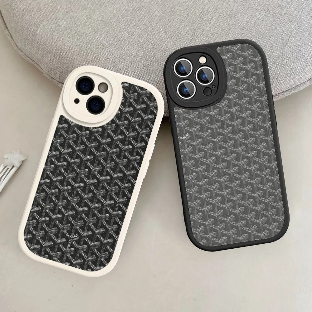 Fashion Luxury G-Goyards Phone Case Hard Leather For IPhone 16 15 14 13 12 Mini 11 Pro Max Xs X Xr 7 8 Plus Fundas