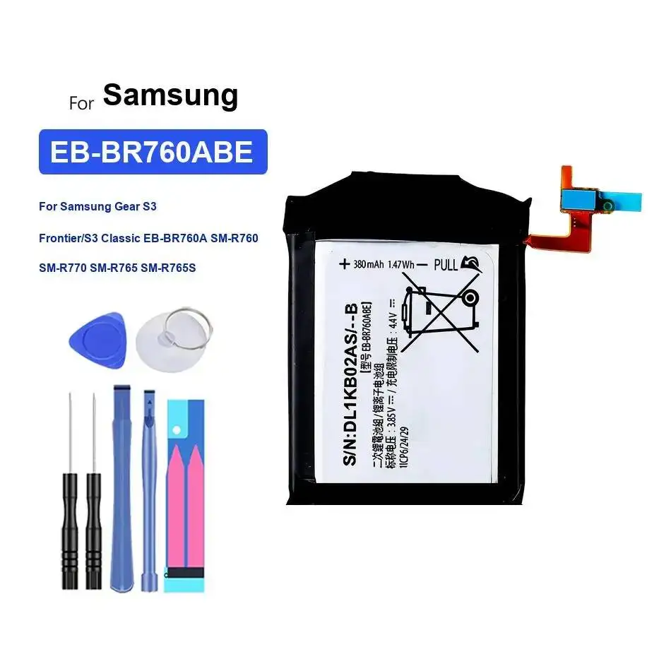Фото Безопасный аккумулятор для часов EB-BR880ABY EB-BR760ABE EB-BR720ABE 247-380 мАч для Samsung Galaxy Gear 4 Classic EB-Br760a R732 46 мм 42 мм №2