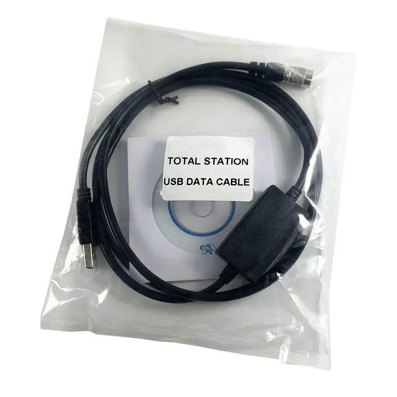 2 pcs High quality  USB data cable for Sokk total station fit for Win7 / 8 / 10 system 6 pin survey download USB cable