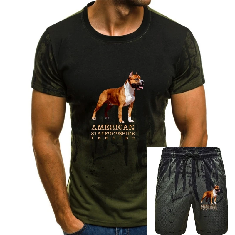 

American Staffordshire Terrier Amstaff T Shirt 100% Cotton Designing Comical Spring Autumn Graphic Plus Size 3xl Costume Shirt