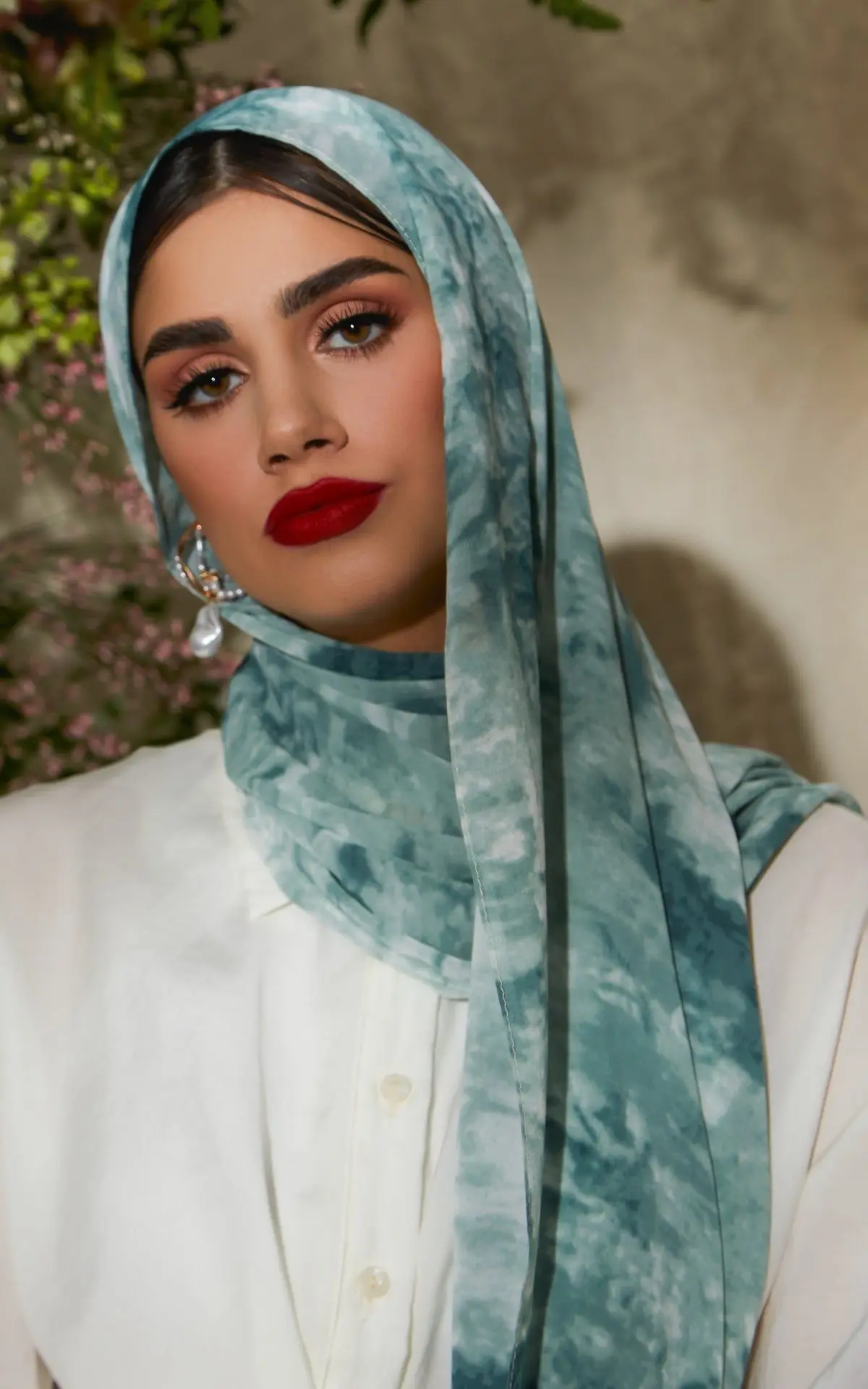 Tie Dye Hijab for Woman Bubble Chiffon Muslim Woman Veil Printed Soft Musulman Femme Shawl Maxi Wrap Women Premium Long Turban