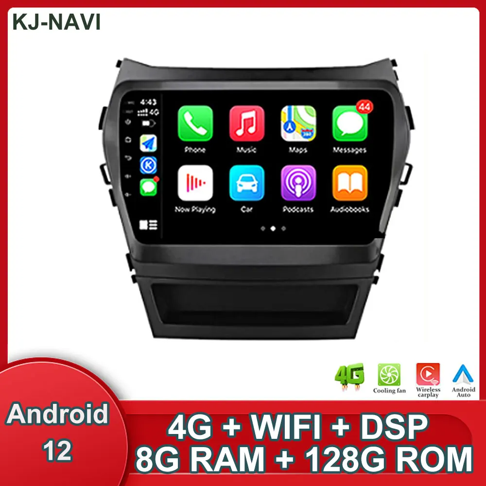 

Android 12 Carplay Car Radio Multimedia Stereo Player WiFi GPS Navigation For Hyundai Santa Fe 3 2013 - 2016