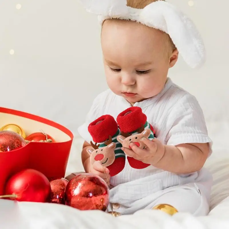 Рождественские носки для детей рождественские детские экипажа с лосем малышей