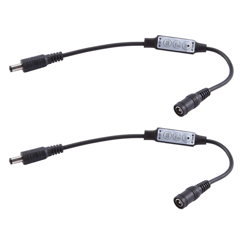 

2X Mini Remote Controller 12A 12V-24V Dimmer For LED Tape Strips Monochrome Controller