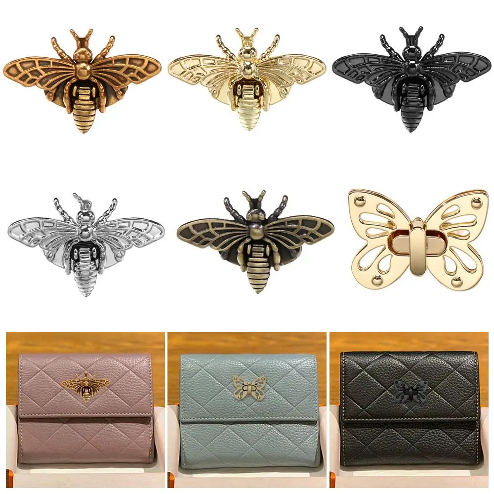 

Metal Bee Shape Turn Lock Retro Fashion Bag Clasp Hardware for Leather Craft Bag Handbag Purse DIY Accessories Metal Buckles