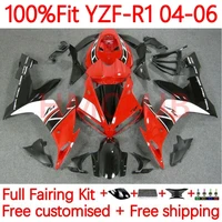 injection body for yamaha yzf r1 yzf r1 r 1 1000cc yzf1000 yzfr1 2004 2005 2006 yzf 1000 04 05 06 fairings factory red 3no 107