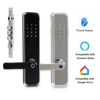 eseye smart home door lock fingerprint ttlock app bluetooth password unlock electron alexa google security protection electronic