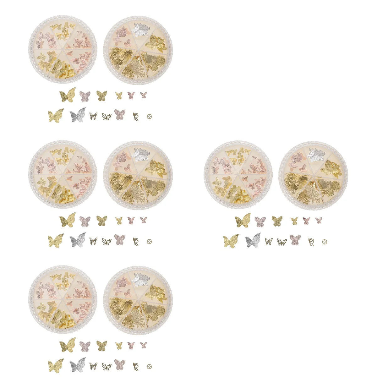 

8 Boxes Butterflies Nail Charms Nail Decors Nail Jewelry Manicure Decor
