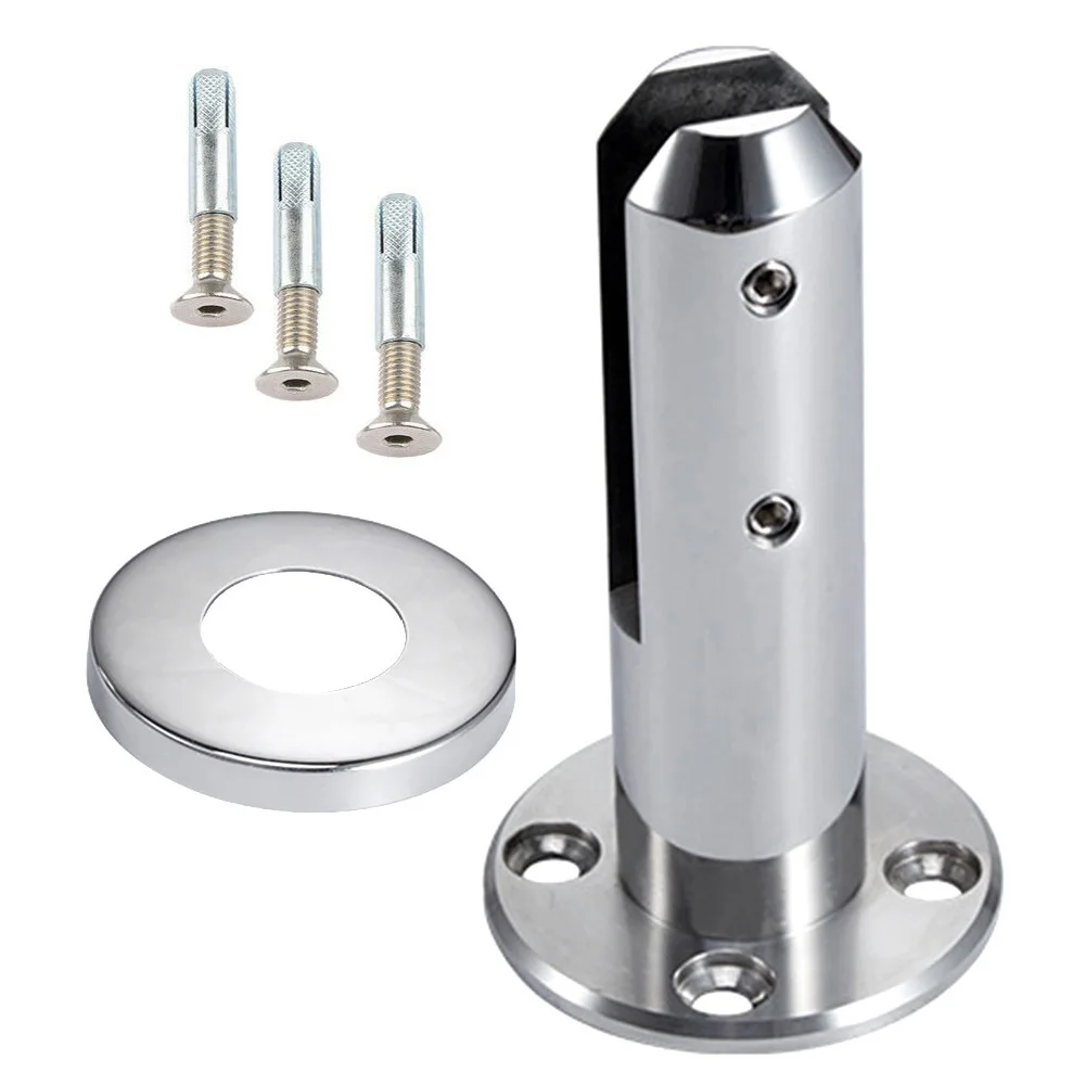 

Stainless Steel Floor Stand Round Spigots Balcony Home Glass Clamp Stairs Balustrade Fence Pool Railing Bathroom Bracket