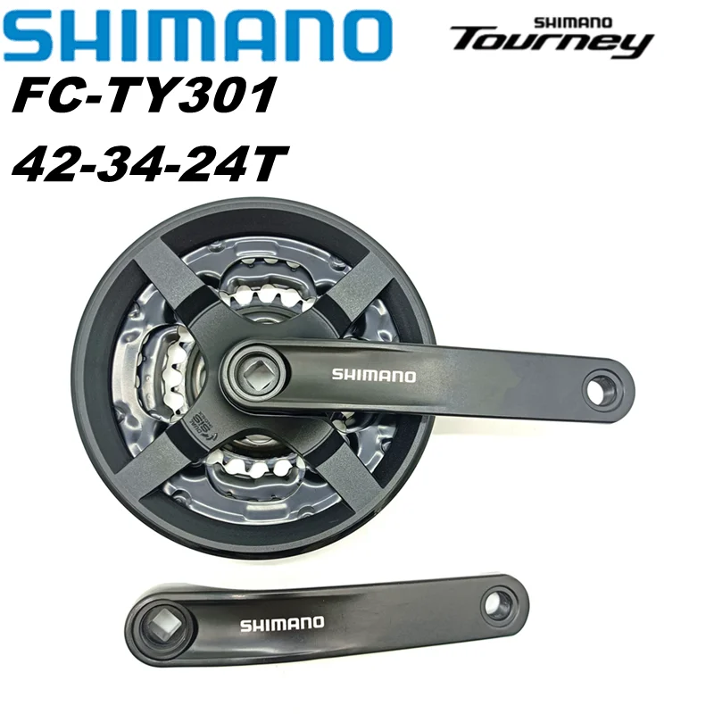 SHIMANO TOURNEY TY - MTB Crankset Groupset include FC-TY301 42-34-24T 170mm 3x8/7/6-speed Original