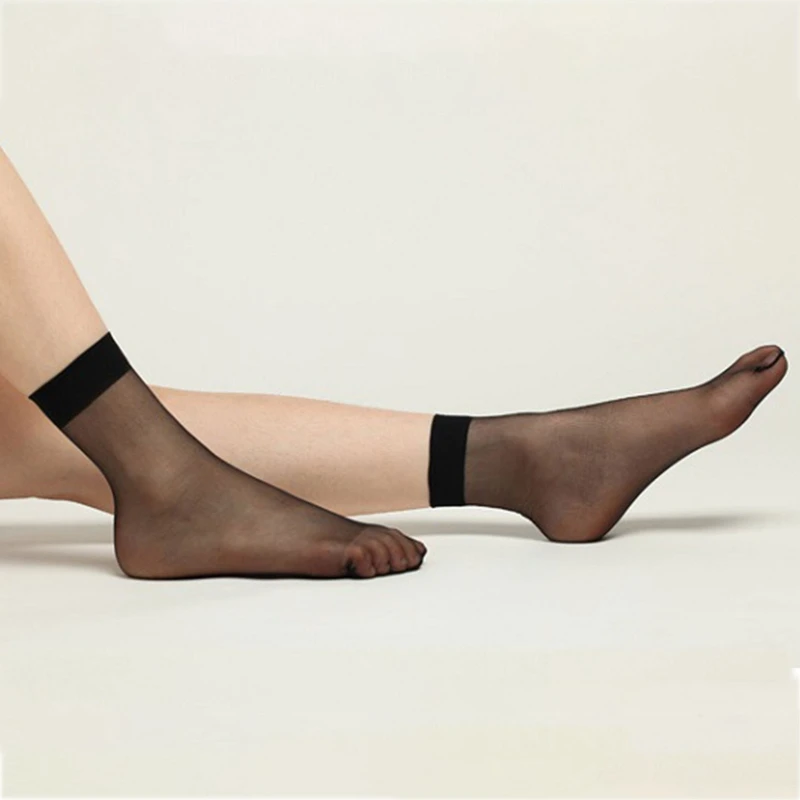 

Women Short Ankle Silk Socks 1 Pair Ultrathin Transparent Sock Supplies for Female Costume Cosplay Summer Elastic