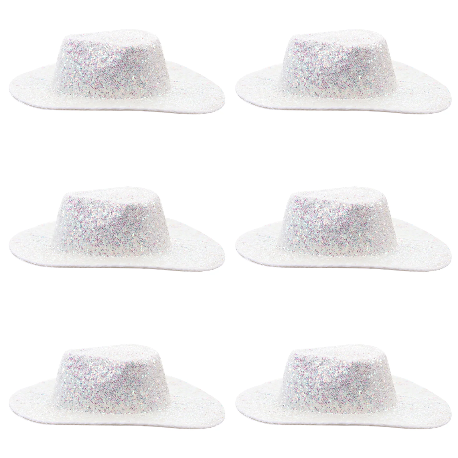 

6 Pcs Pink Bonnet Mini Cowboy Hat DIY Hats Decorate Tiny Party Artificial Small Cake Ornament Replaceable