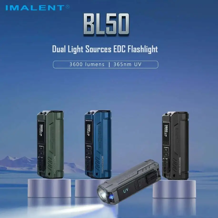Тактический фонарик IMALENT BL50 EDC 3600 люмен светодиодный фонарь типа C перезаряжаемый