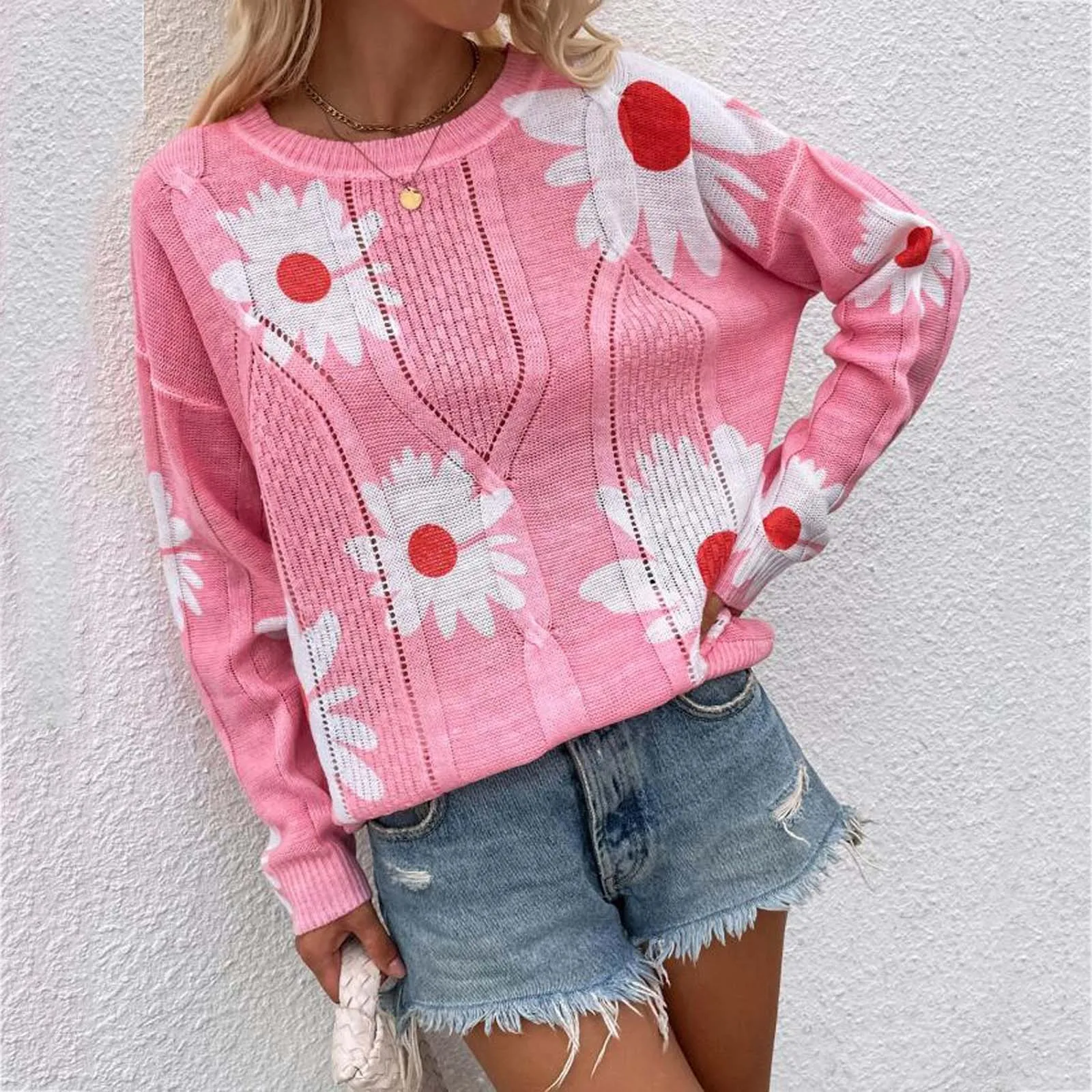 

Women'S Autumn And Winter Fashion Casual Sweater Mens Cotton V Neck Sweater Cable Knit Pullover Sweater Charcoal Sweater