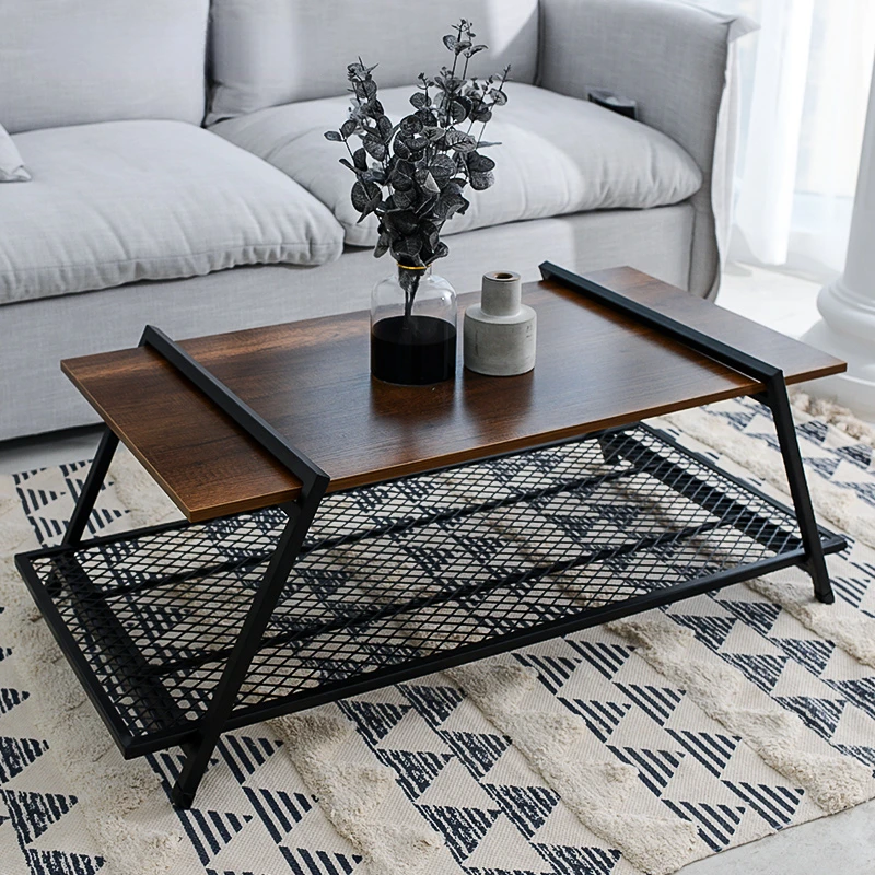 

Nordic Coffee Table Simple Modern Creative Furniture Small Apartment Living Room Iron Home Tea Table Solid Wood Coffee Table