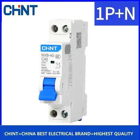 Миниатюрный автоматический выключатель DPN 1P + N CHINT NXB-40 NXB40, замена DZ267-32 6A 10A 16A 20A 25A 32A 40A 220V