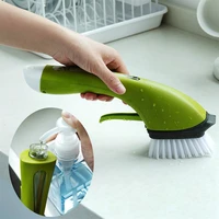 multi function kitchen bathroom cleaning brushes long handle dish washing brush automatic liquid dispenser kitchen tools