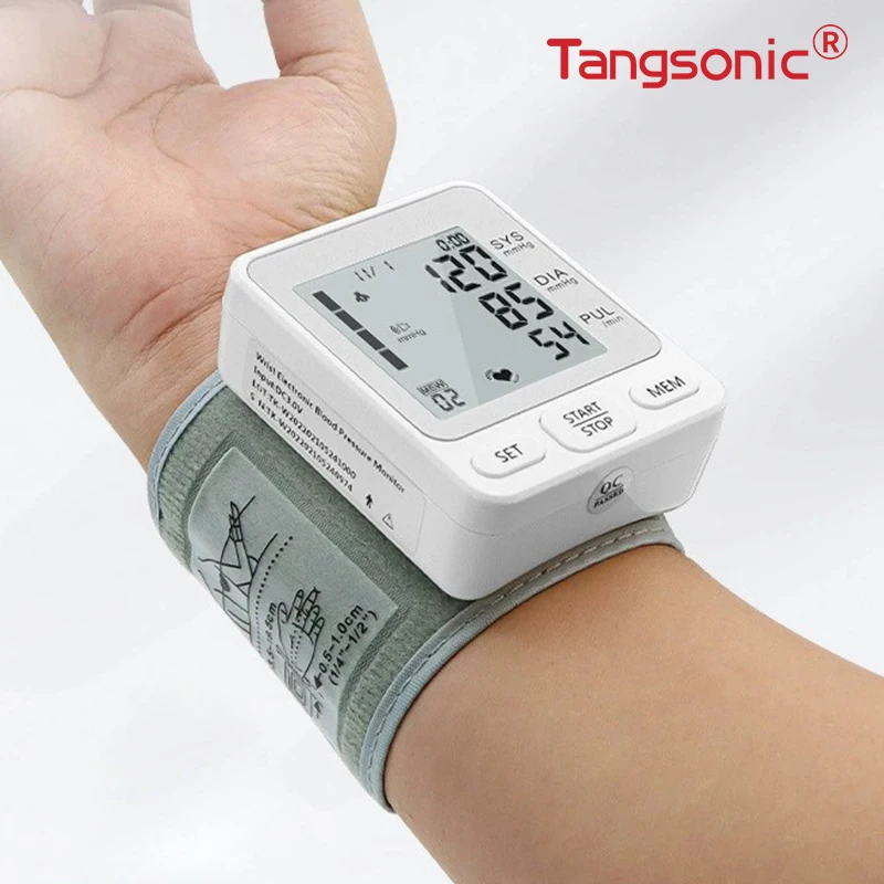 

Tangsonic Digita Wrist Blood Pressure Meter Monitor Tonometer Tensiometer Medical Automatic Sphygmomanometer Heart Rate Pulse