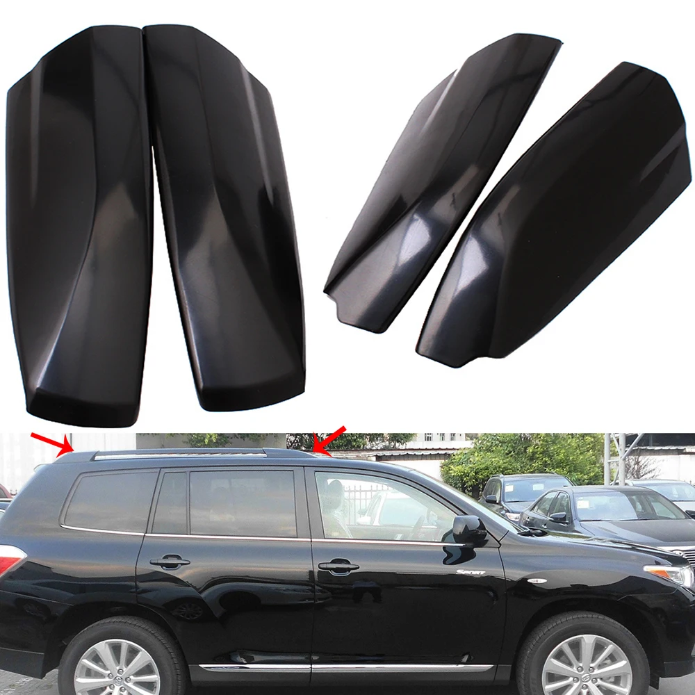 

Для Toyota Highlander XU40 2008-2010 2011 2012 2013 Замените рельсы на крышу, торцевая крышка, защитная накладка, 4 шт., автомобильные аксессуары
