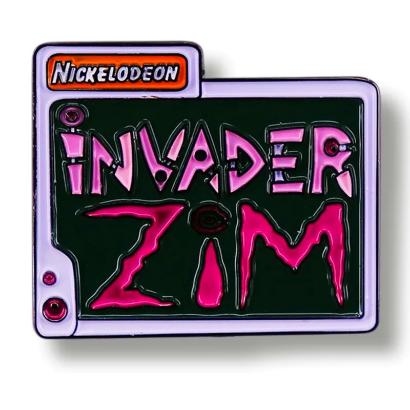 

Cartoon Invader Zim Gir Enamel Pin Brooch Metal Badges Lapel Pins Brooches for Backpacks Luxury Designer Jewelry Accessories