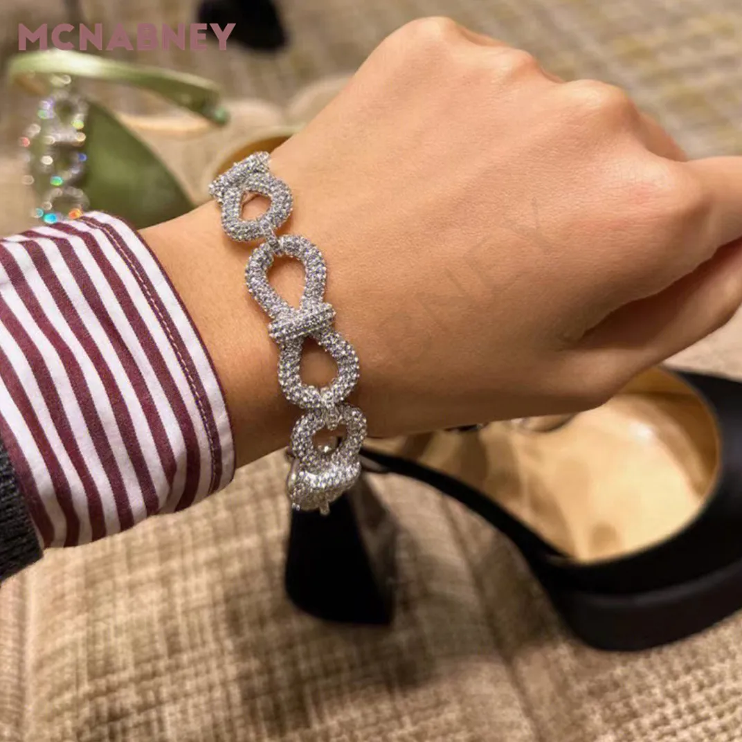 Bowknot Rhinestone Platform Pumps New Pointed High-Heeled Thick-Heeled Buckle Sandals Fashion Temperament High-Heeled Sandals