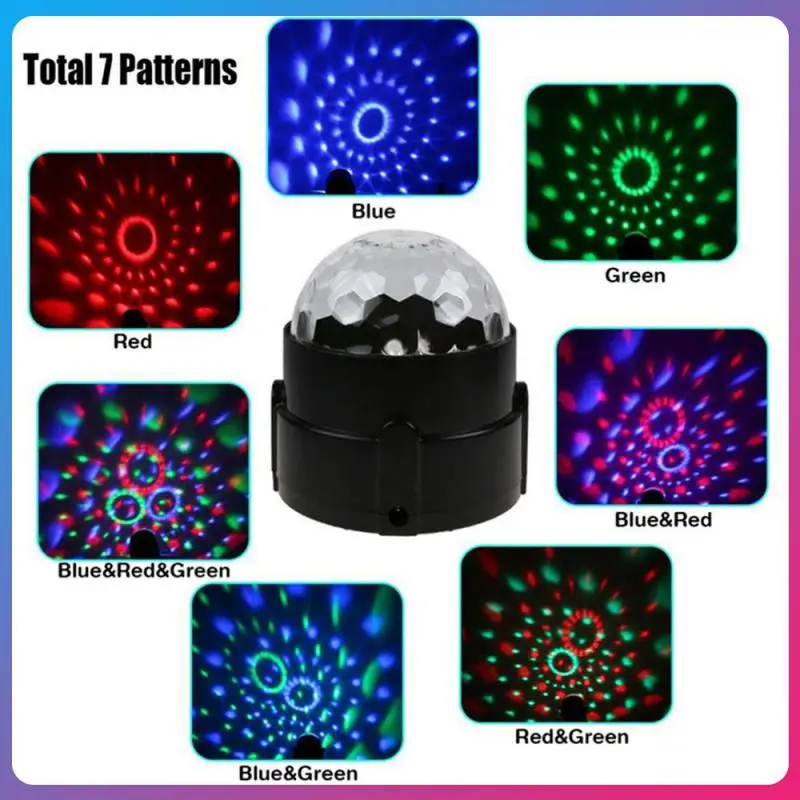 

Portable Rbg Disco Ball Strobe Light Sound Control Party Light Usb Plug-in Multi-color Changing Ambient Light Car Accessories