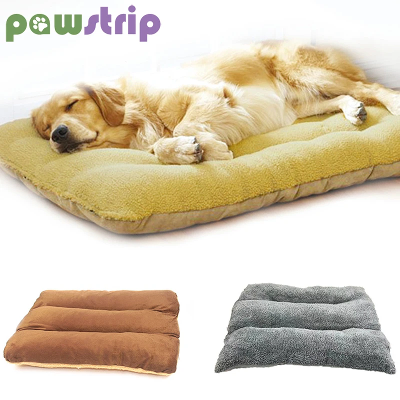 

Dog Pad Bed Soft Thicken Medium Large Dogs Sleeping Beds Winter Warm Removable Pet Mat Fleece Dog House Cushion Pet Supplies