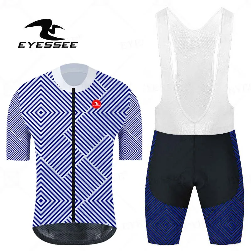 

EYESSEE 2023 Cycling Clothing Breathable Short Sleeve Cycling Jersey Triathlon Ropa Ciclismo Verano MTB Cycling Jersey Set