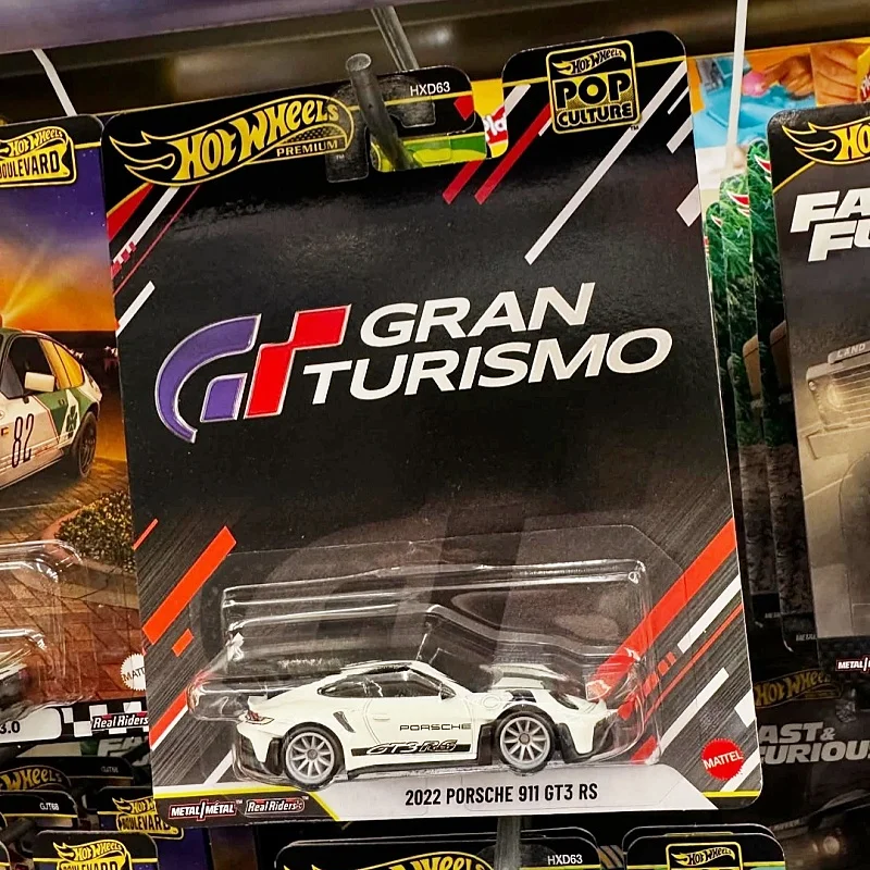 Фото Новые Hot Wheels Premium 2026 Новая поп-культура 2022 Porsche 911 GT3 Rs Gran Turismo 1:64 Литая под давлением модель автомобиля Коллекционная игрушка-автомобиль №4