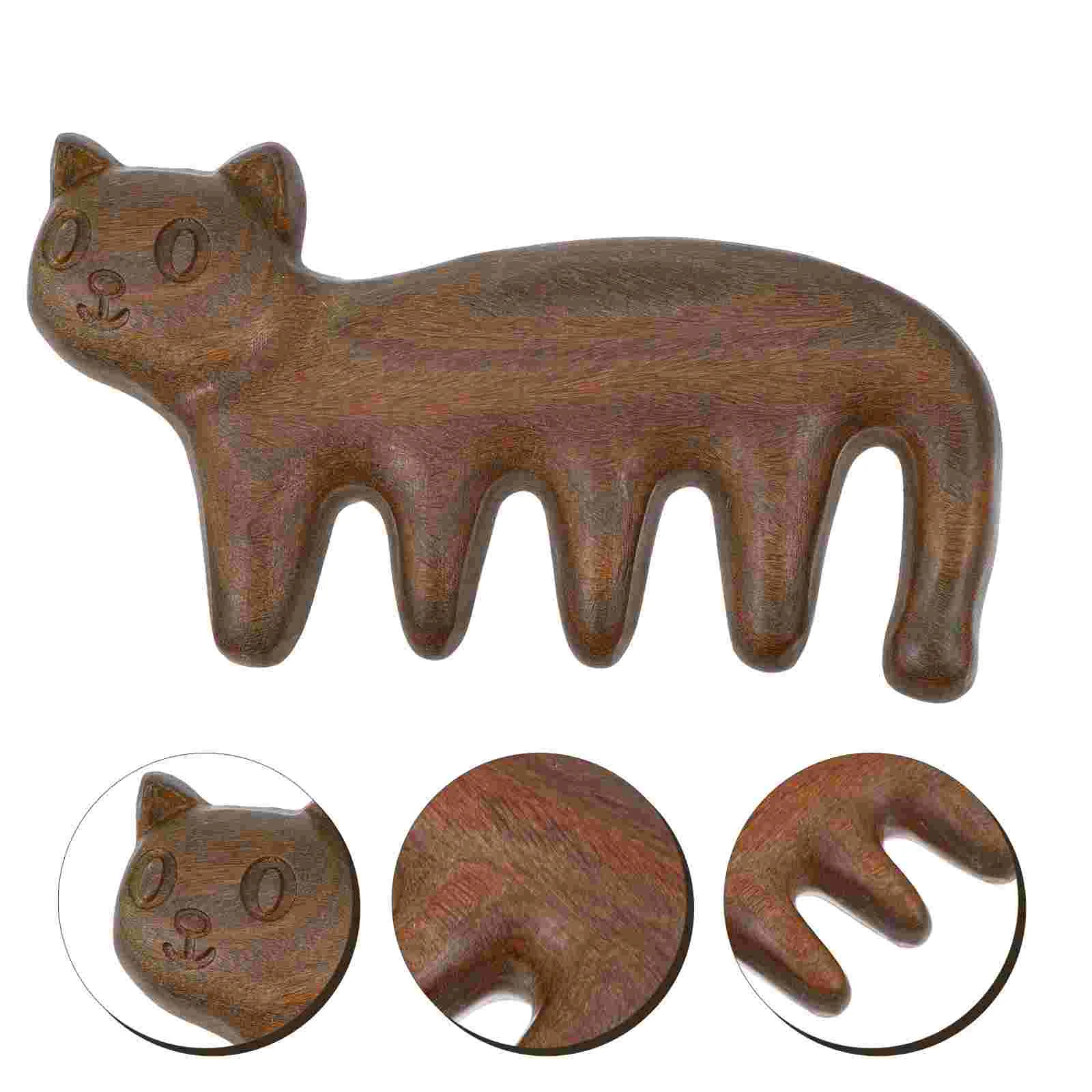 

Kitten Green Sandalwood Comb Face Massage Tools Home Massager Creative Meridian Head