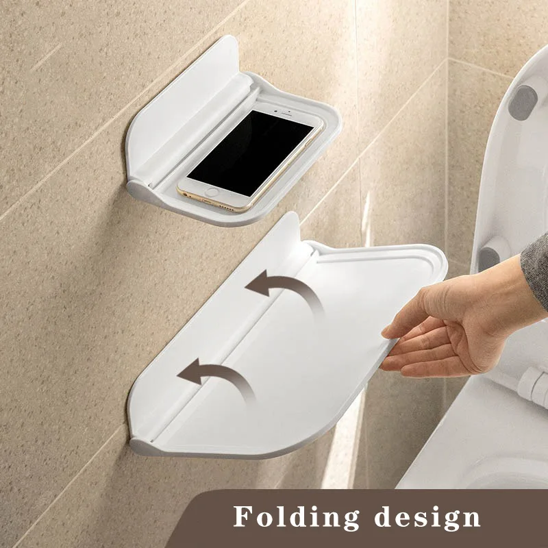 

Wall-Mounted Storage Rack Bathroom Shelf Shower Shelf White Finish Storage Basket Storage RackBathroom Accessories Holder