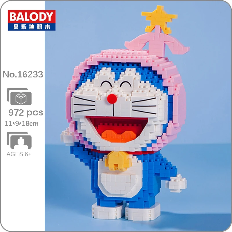 

Balody 16233 Zodiac Anime Doraemon Sagittarius Cat Robot Animal Pet Mini Diamond Blocks Bricks Building Toy for Children no Box