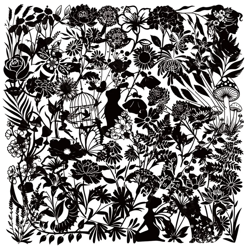 50 шт., кавайные черные растения, ПВХ, липкие наклейки, эстетические украшения «сделай сам», скрапбукинг, принадлежности для ручного учета для детей