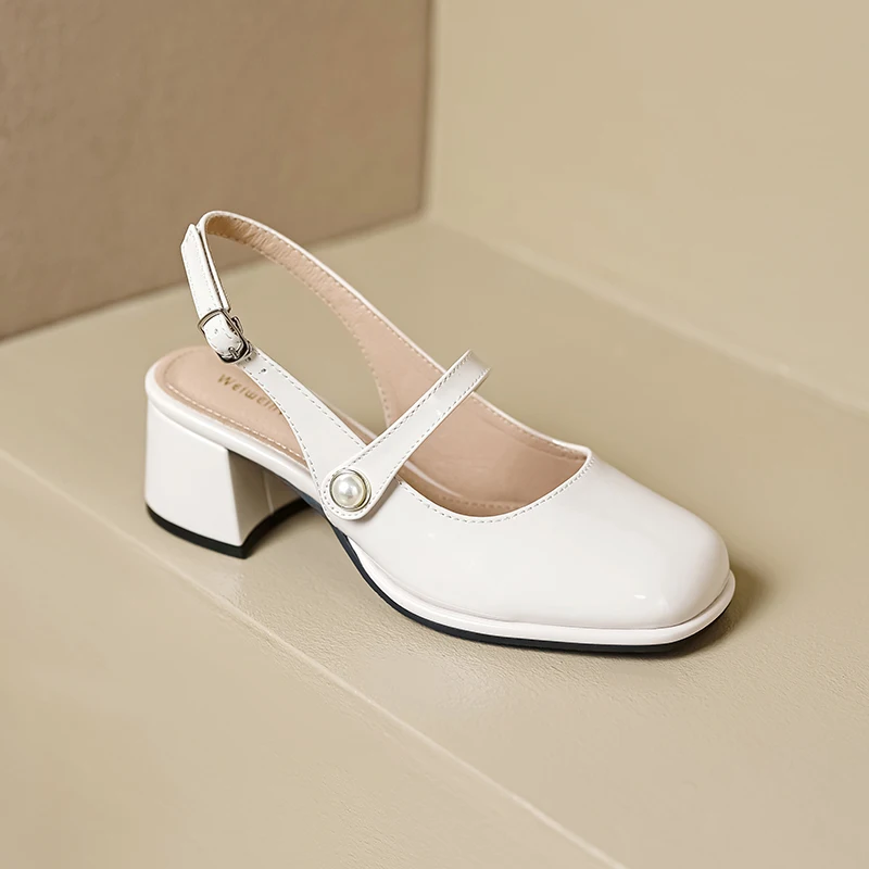 AIYUQI Sandals Female Dress Shoes 2023 New Summer Heel 5cm Sandals Female Hollow Large Size 41 42 43 Mary Jane Shoes Female