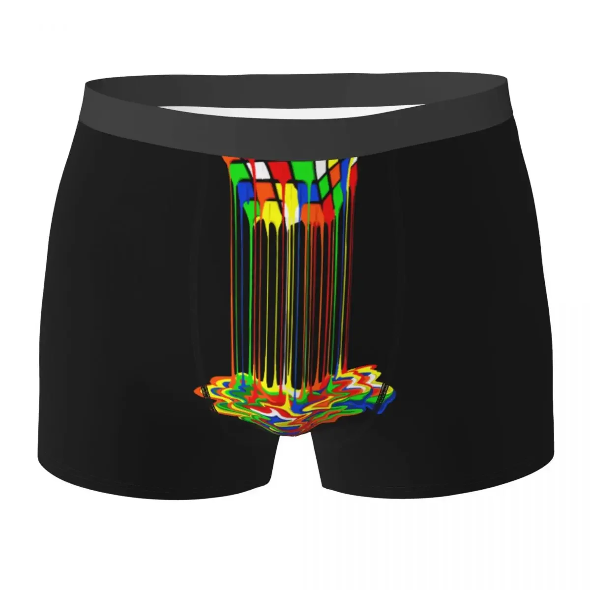 Мужское Радужное абстракция расплавленное нижнее белье забавные боксеры шорты
