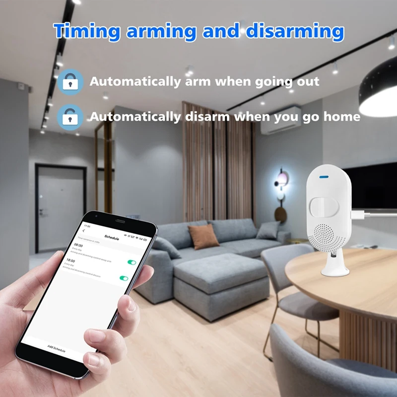 Звуковая и световая сигнализация Wi-Fi инфракрасный детектор PIR датчик движения