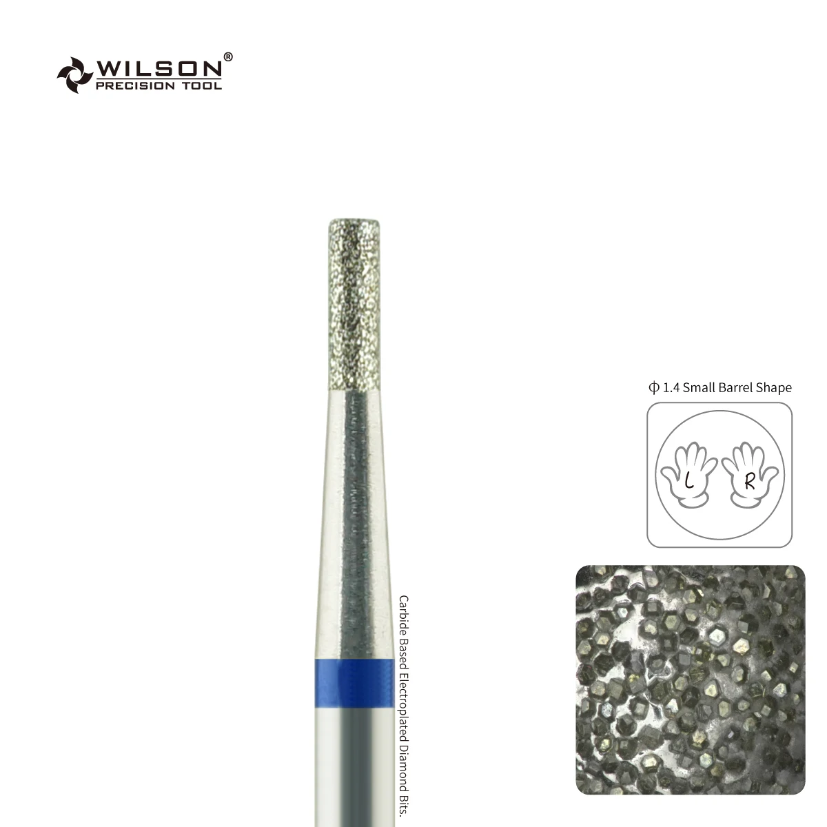 

Wilson-Barrel Shape - Diamond Bits Nail Drill Bit Electric Manicure Drill & Accessory