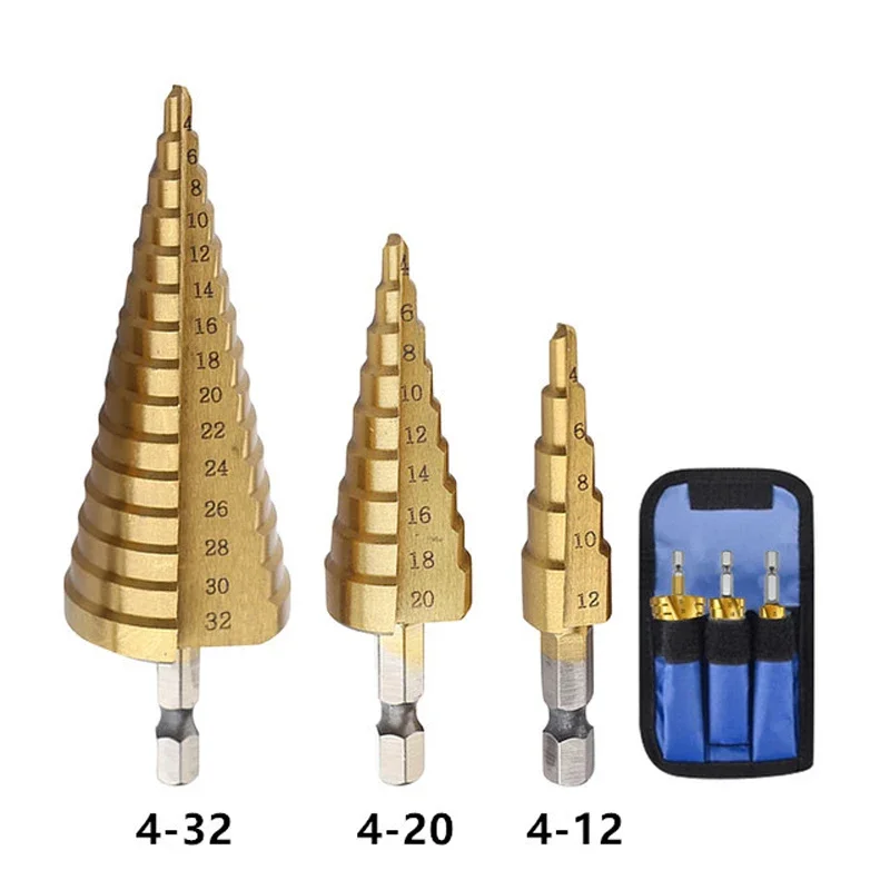 

Набор ступенчатых сверл CVWZBF 4-12мм 4-20мм