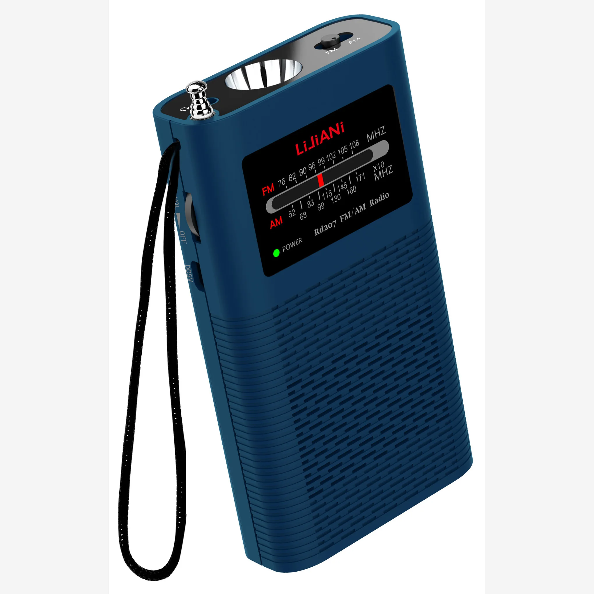 

Portable Radio AM/FM/MP3 Player with Flashlight 2200mah Battery Operated, Long Antenna Best Reception,9/10K Universal
