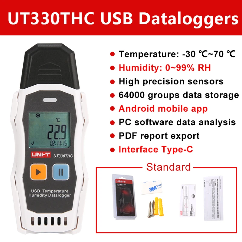 

UNI-T UT330T Регистратор температуры для продуктов питания