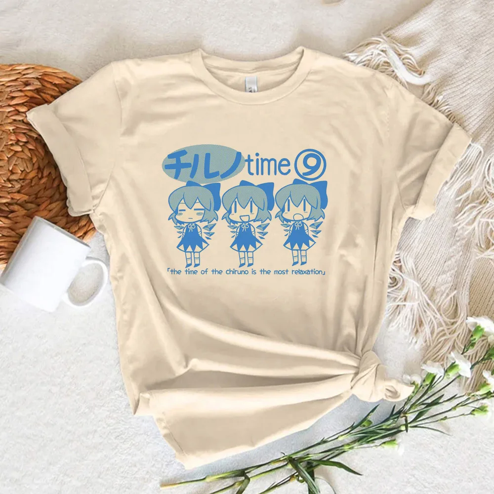 Футболка Touhou женская дизайнерская футболка с рисунком манги Женская смешная из