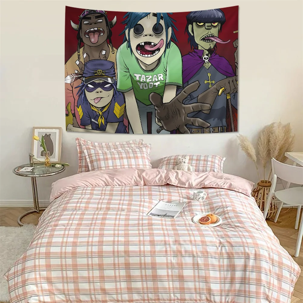 G-gorillazs Tapestry Art Printing Science Fiction Room Home Decor Wall