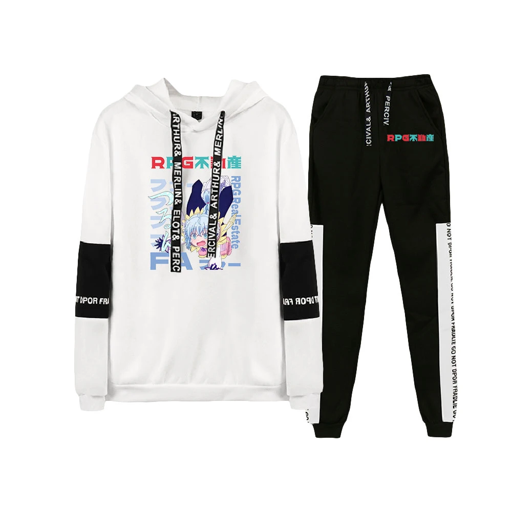 

RPG Real Estate Two-piece suit Women/Men Anime Hoodies+Jogger Pants Hip hop Casual Harajuku Trendy Clothes