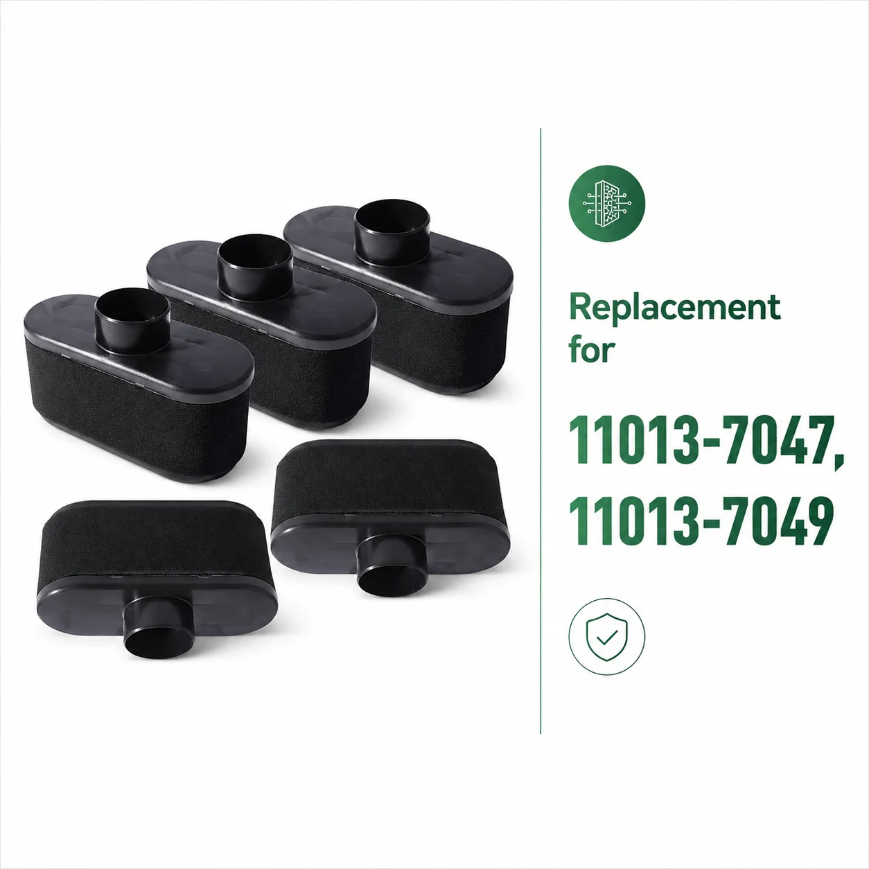 Фото Воздушный фильтр с предварительным фильтром для двигателей Kawasaki FS651V, FS691V, FS730V, подходит для John Deere, заменяет 11013-7046, 11013-0752, 99999-0384 №2