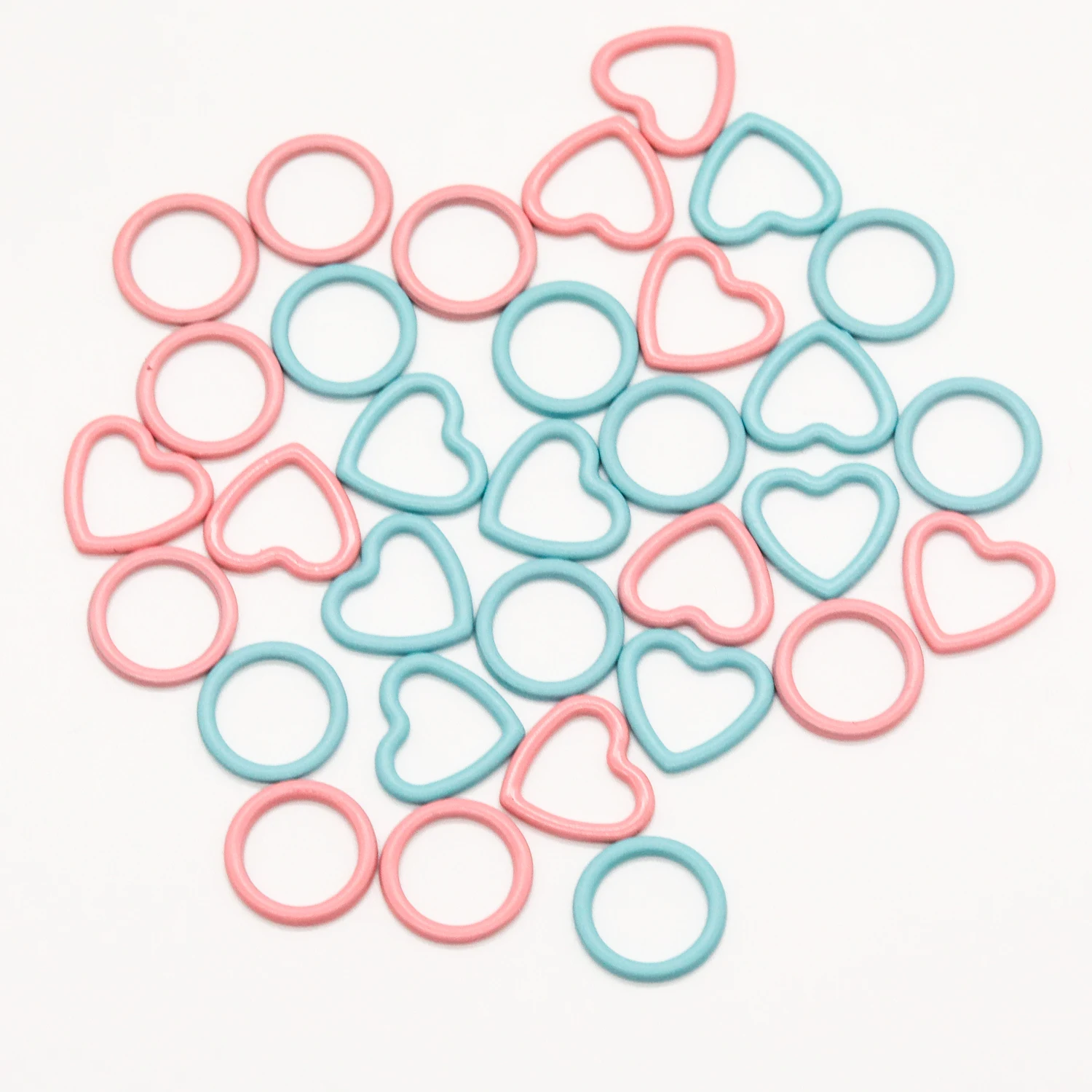 Металлический маркер для вязания круглый и в форме сердца гладкий крючком