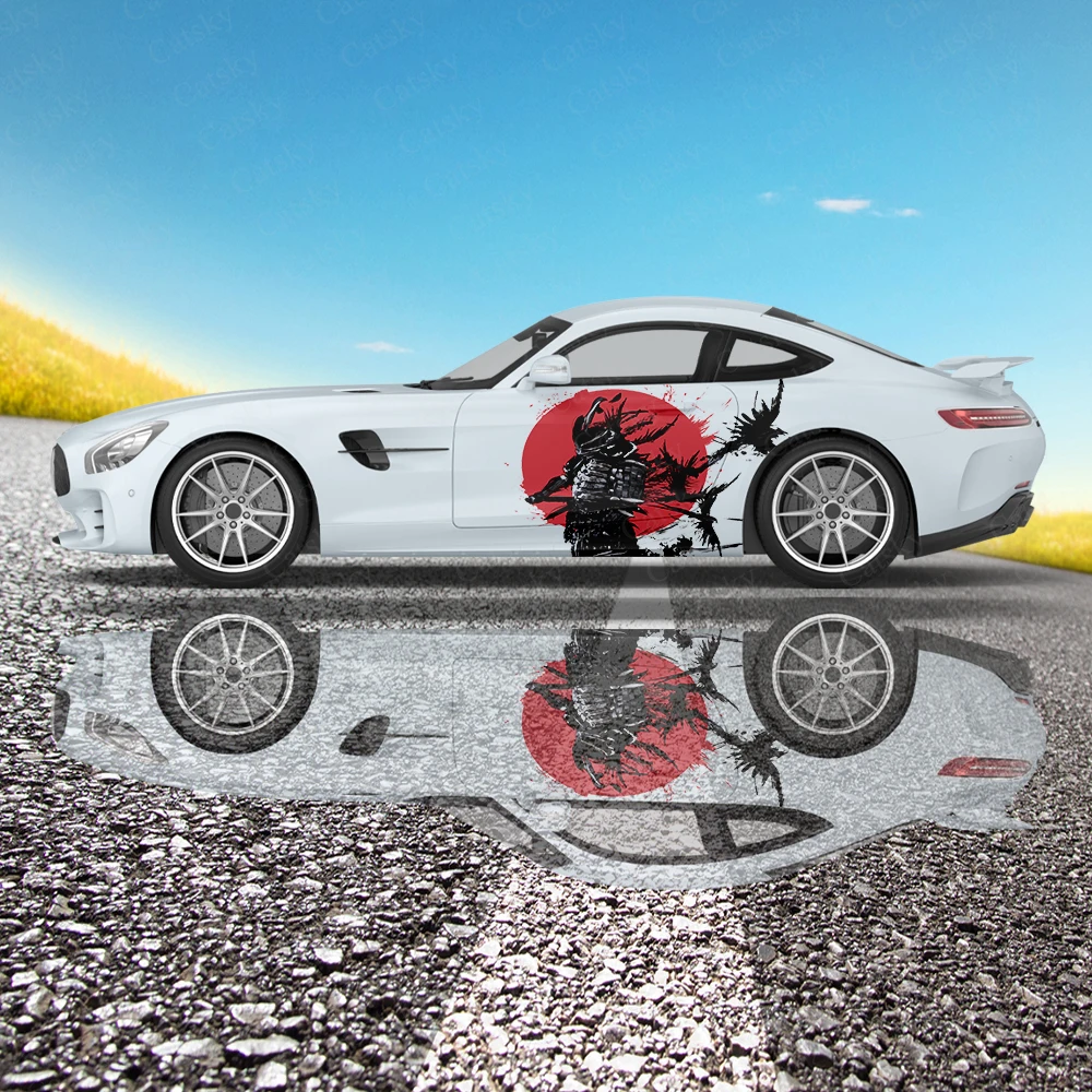 

Samurai Car Wrap Sticker Fits Most Vehicles Side Vinyl Pattern Geometric Motion Design Graphic Sticker Decal