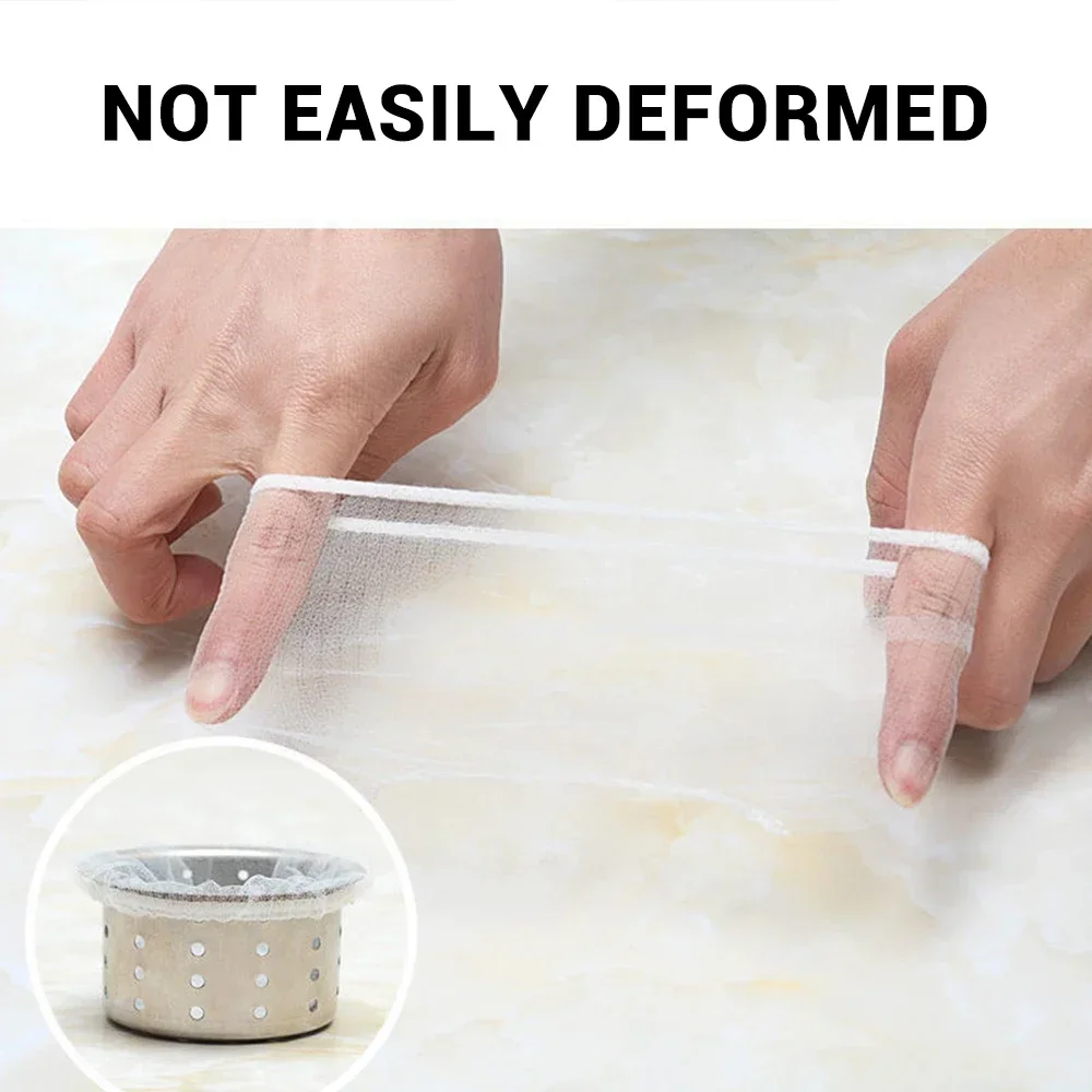 Одноразовые сетчатые мешки для фильтрации раковины 100 шт. слива в канализацию