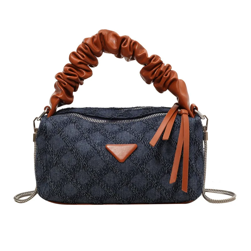 

Folded Handheld Denim Shoulder Bag For Women New Autumn/Winter Leisure Square Minimalist Crossbody Fashion High-grade Versatile